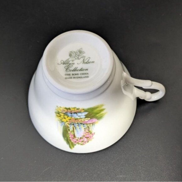 Allyn Nelson Fine Bone China Cottage Teacup Floral Cottage England Vintage - Picture 10 of 10